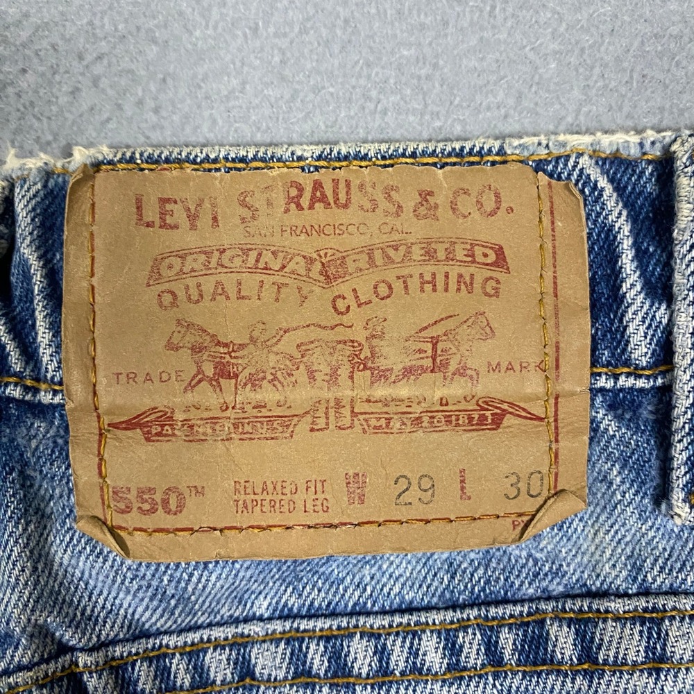 Vintage 90s Levis 550 Relaxed Fit Jeans Mens 29x30 (26x30) Made in USA - Picture 8 of 9